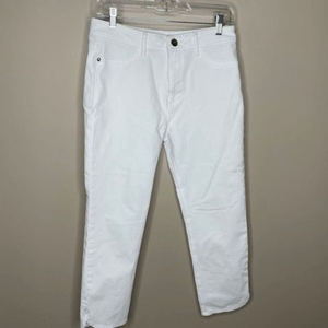 DL1961 White Bardot High Rise‎ Cropped Jeans